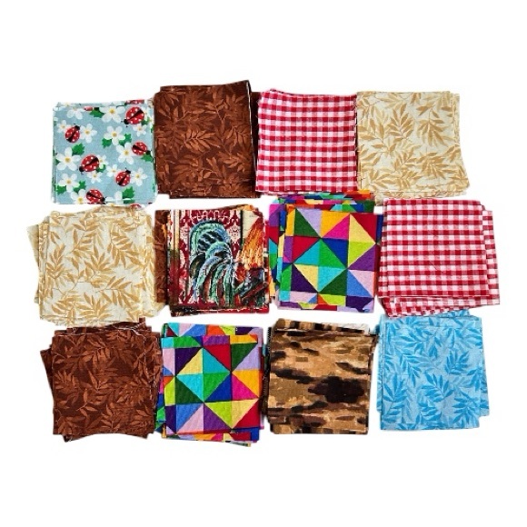 Precut Colorful Lot 120 Cotton Scrappy Patchwork Quilting Fabric 2 1/2”Squares - Picture 4 of 4